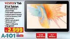 VESTEL V TAB Z1A TABLET  64 GB 10.1 İNÇ